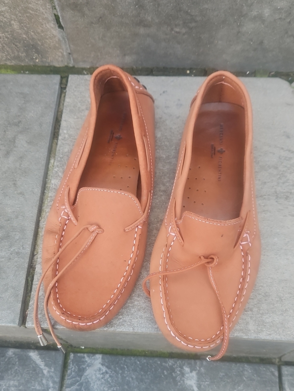 Mercanti Fiorentini Tan Leather Boat Shoes